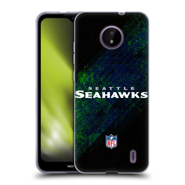 NFL Seattle Seahawks Logo Blur Soft Gel Case for Nokia C10 / C20