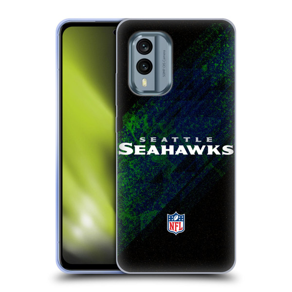 NFL Seattle Seahawks Logo Blur Soft Gel Case for Nokia X30