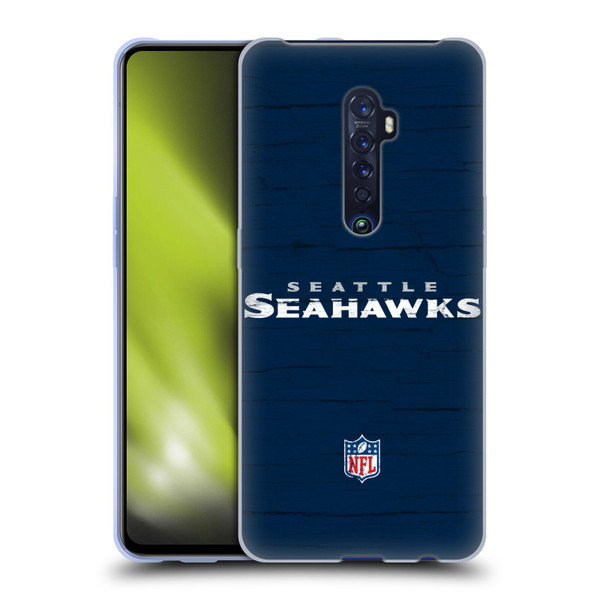 NFL Seattle Seahawks Logo Distressed Look Soft Gel Case for OPPO Reno 2