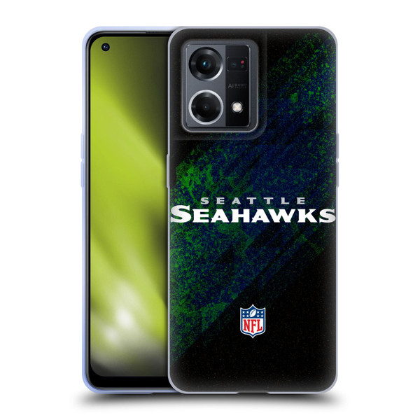 NFL Seattle Seahawks Logo Blur Soft Gel Case for OPPO Reno8 4G