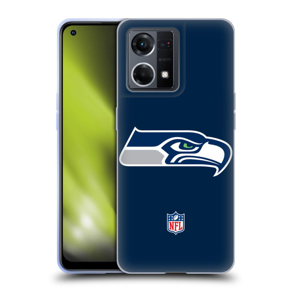 NFL Seattle Seahawks Logo Plain Soft Gel Case for OPPO Reno8 4G
