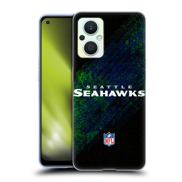 NFL Seattle Seahawks Logo Blur Soft Gel Case for OPPO Reno8 Lite