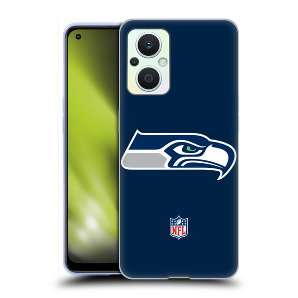 NFL Seattle Seahawks Logo Plain Soft Gel Case for OPPO Reno8 Lite