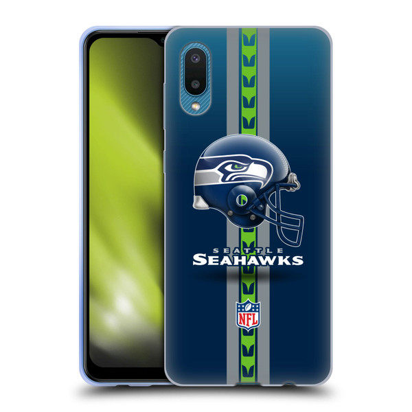 NFL Seattle Seahawks Logo Helmet Soft Gel Case for Samsung Galaxy A02/M02 (2021)