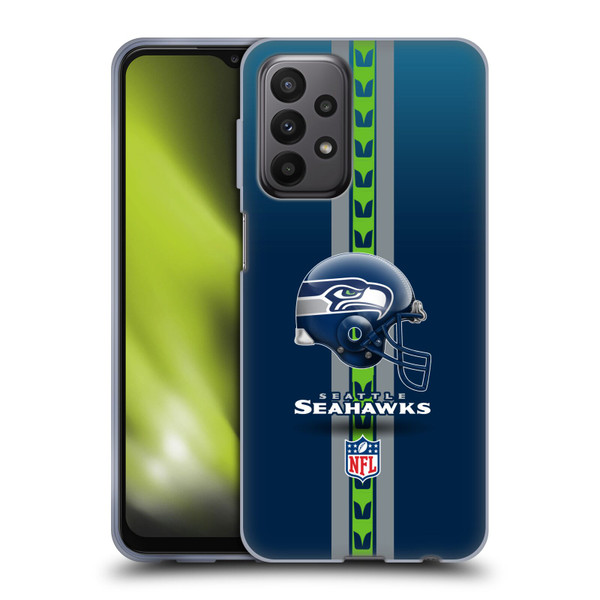 NFL Seattle Seahawks Logo Helmet Soft Gel Case for Samsung Galaxy A23 / 5G (2022)