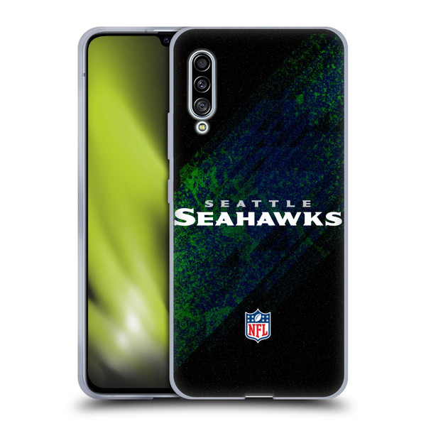 NFL Seattle Seahawks Logo Blur Soft Gel Case for Samsung Galaxy A90 5G (2019)