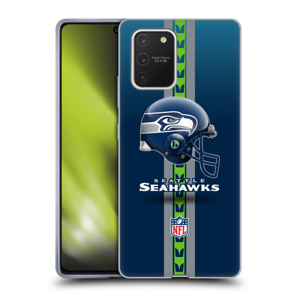 NFL Seattle Seahawks Logo Helmet Soft Gel Case for Samsung Galaxy S10 Lite