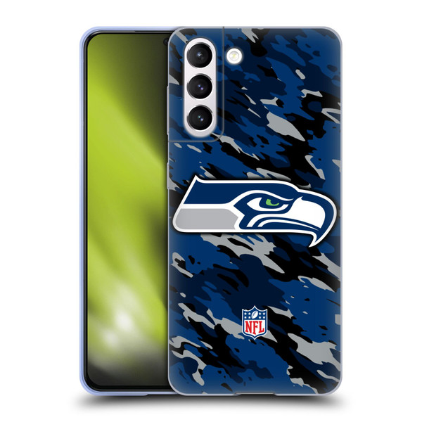 NFL Seattle Seahawks Logo Camou Soft Gel Case for Samsung Galaxy S21 5G