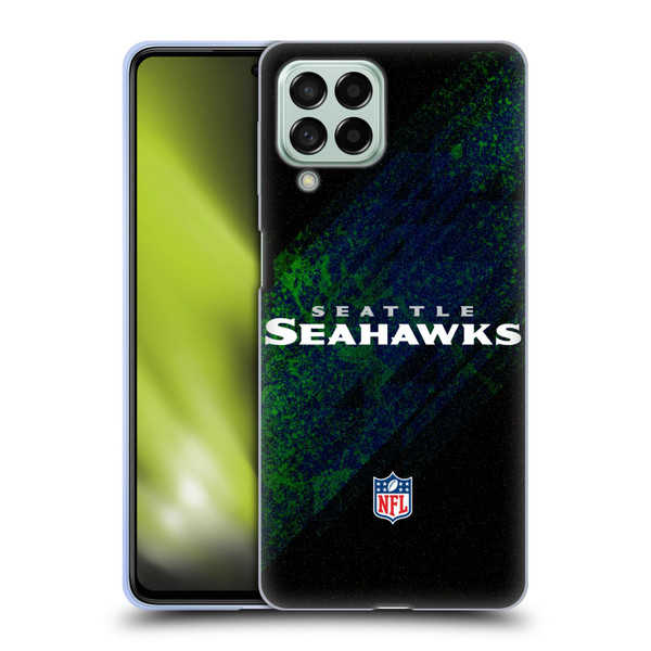 NFL Seattle Seahawks Logo Blur Soft Gel Case for Samsung Galaxy M53 (2022)