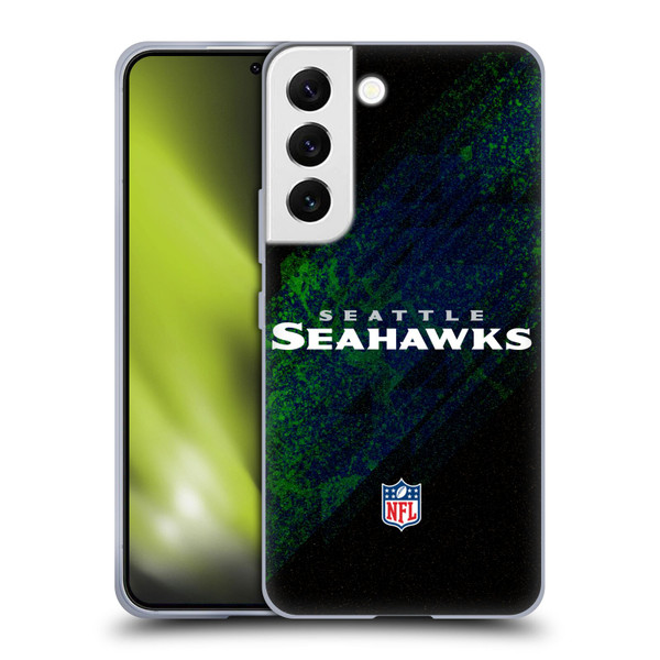 NFL Seattle Seahawks Logo Blur Soft Gel Case for Samsung Galaxy S22 5G