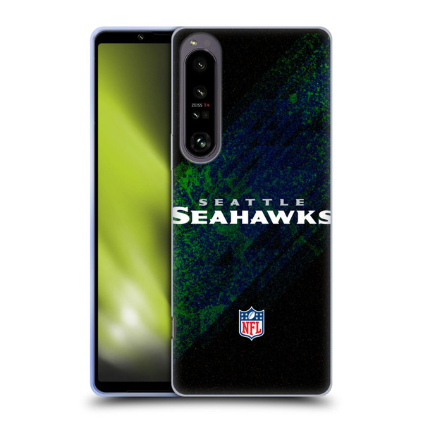 NFL Seattle Seahawks Logo Blur Soft Gel Case for Sony Xperia 1 IV