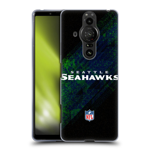 NFL Seattle Seahawks Logo Blur Soft Gel Case for Sony Xperia Pro-I