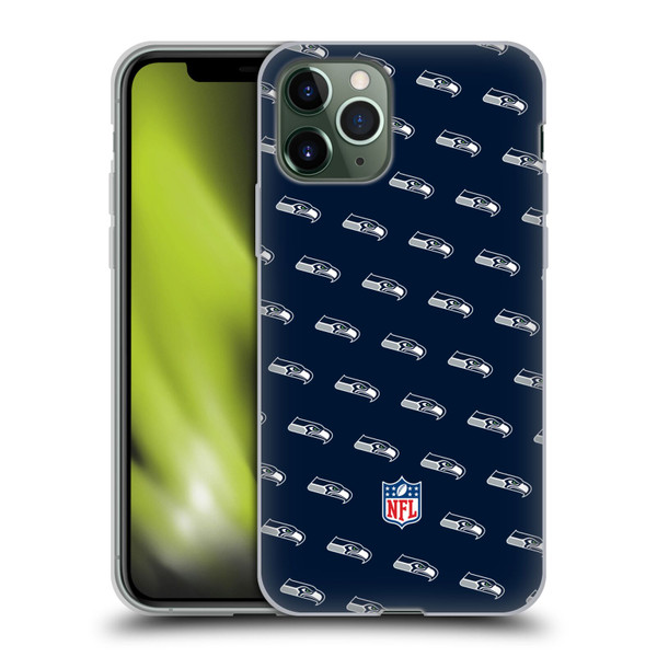NFL Seattle Seahawks Artwork Patterns Soft Gel Case for Apple iPhone 11 Pro