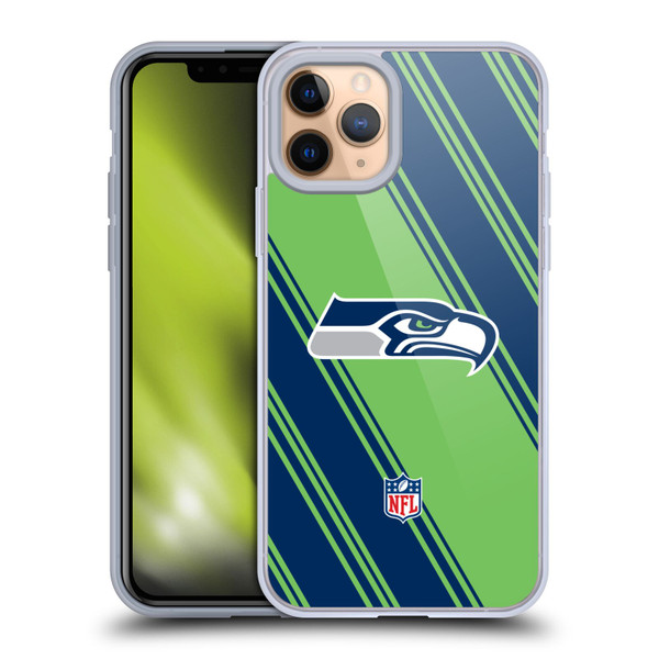 NFL Seattle Seahawks Artwork Stripes Soft Gel Case for Apple iPhone 11 Pro NFL Seattle Seahawks Artwork Stripes Soft Gel Case for Apple iPhone 11 Pro