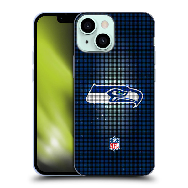 NFL Seattle Seahawks Artwork LED Soft Gel Case for Apple iPhone 13 Mini