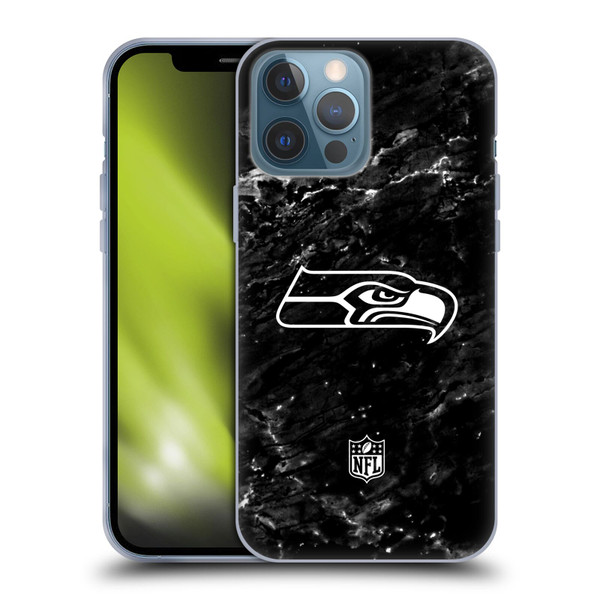 NFL Seattle Seahawks Artwork Marble Soft Gel Case for Apple iPhone 13 Pro Max