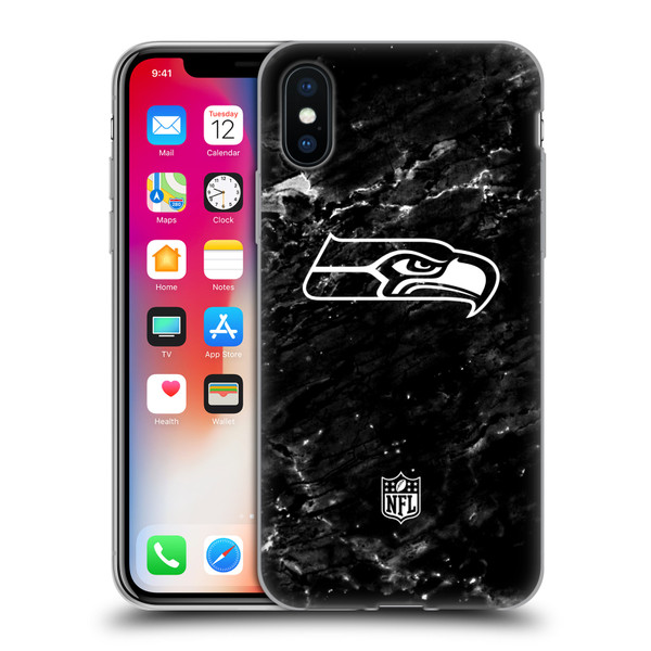 NFL Seattle Seahawks Artwork Marble Soft Gel Case for Apple iPhone X / iPhone XS NFL Seattle Seahawks Artwork Marble Soft Gel Case for Apple iPhone X / iPhone XS
