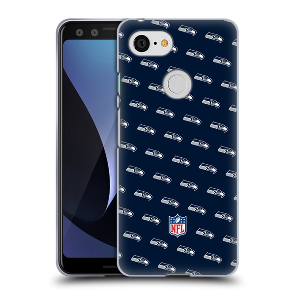 NFL Seattle Seahawks Artwork Patterns Soft Gel Case for Google Pixel 3