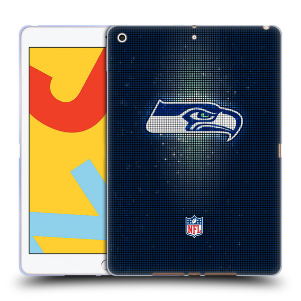 NFL Seattle Seahawks Artwork LED Soft Gel Case for Apple iPad 10.2 2019/2020/2021