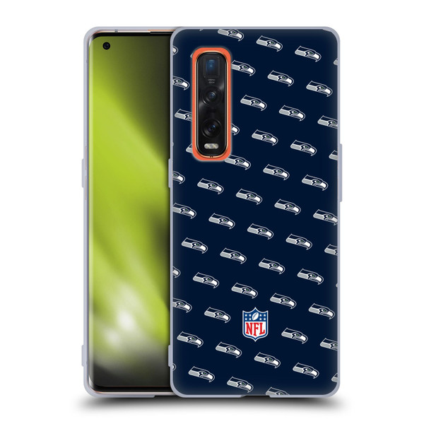 NFL Seattle Seahawks Artwork Patterns Soft Gel Case for OPPO Find X2 Pro 5G