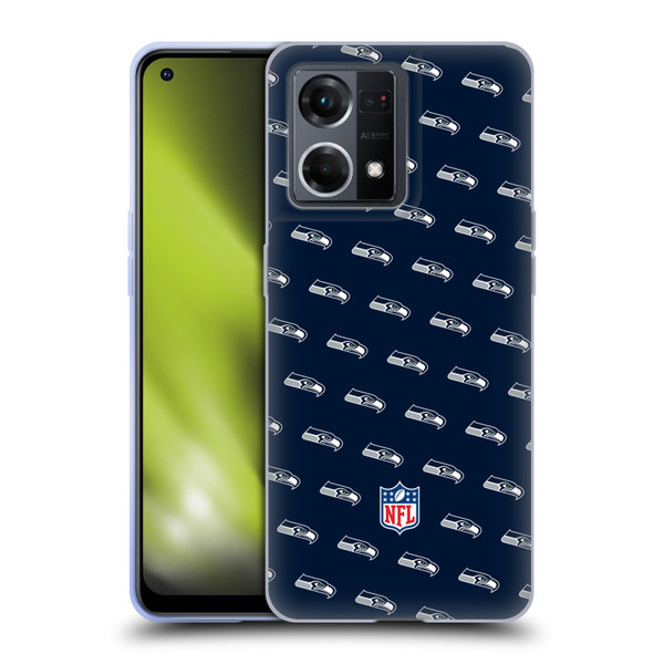 NFL Seattle Seahawks Artwork Patterns Soft Gel Case for OPPO Reno8 4G