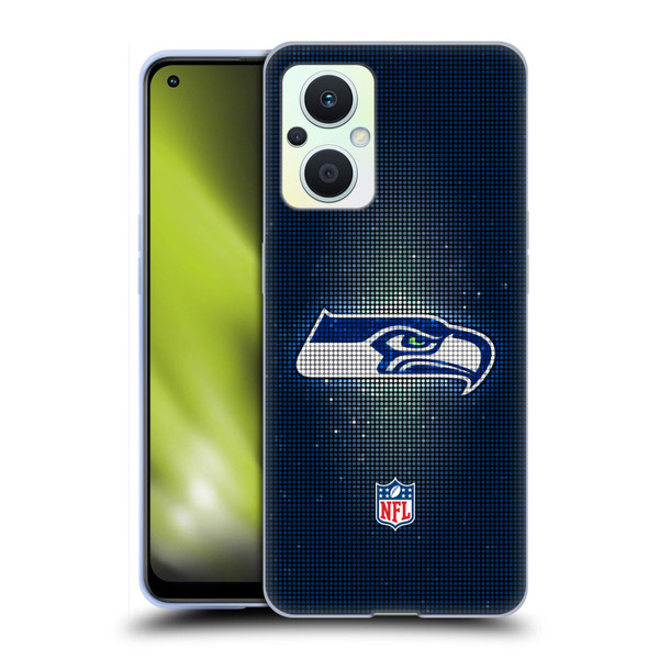 NFL Seattle Seahawks Artwork LED Soft Gel Case for OPPO Reno8 Lite