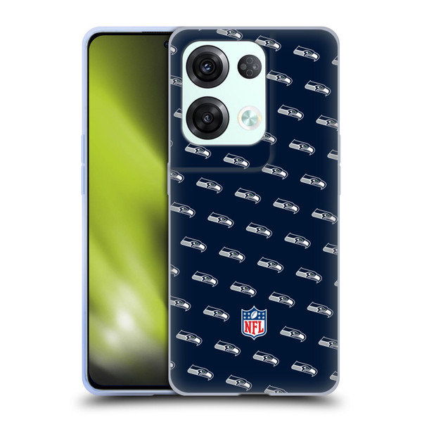NFL Seattle Seahawks Artwork Patterns Soft Gel Case for OPPO Reno8 Pro