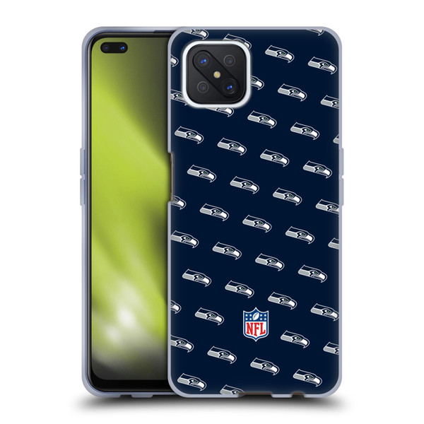 NFL Seattle Seahawks Artwork Patterns Soft Gel Case for OPPO Reno4 Z 5G
