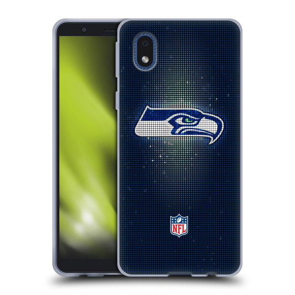 NFL Seattle Seahawks Artwork LED Soft Gel Case for Samsung Galaxy A01 Core (2020)