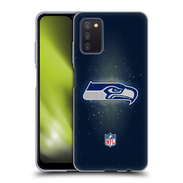 NFL Seattle Seahawks Artwork LED Soft Gel Case for Samsung Galaxy A03s (2021)