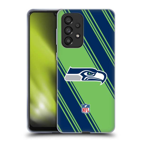 NFL Seattle Seahawks Artwork Stripes Soft Gel Case for Samsung Galaxy A33 5G (2022)