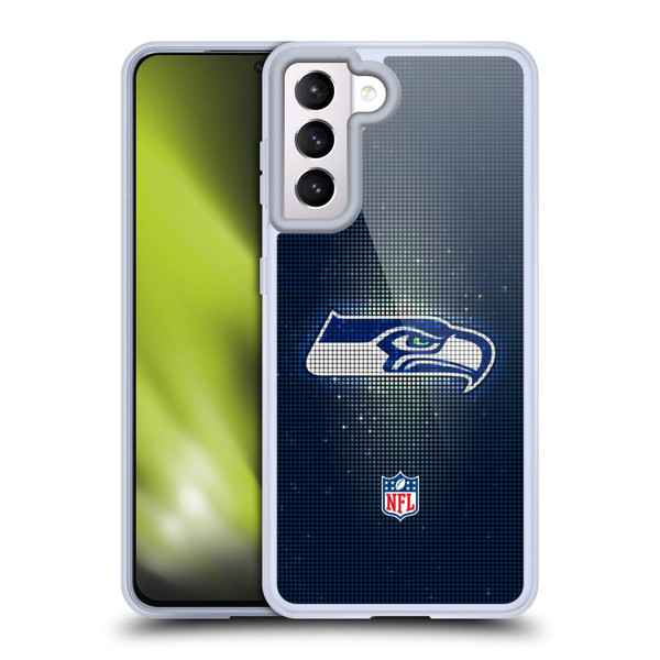 NFL Seattle Seahawks Artwork LED Soft Gel Case for Samsung Galaxy S21 5G