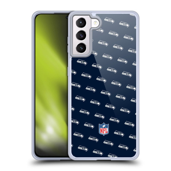 NFL Seattle Seahawks Artwork Patterns Soft Gel Case for Samsung Galaxy S21+ 5G