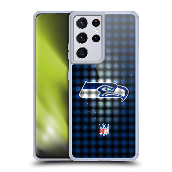 NFL Seattle Seahawks Artwork LED Soft Gel Case for Samsung Galaxy S21 Ultra 5G