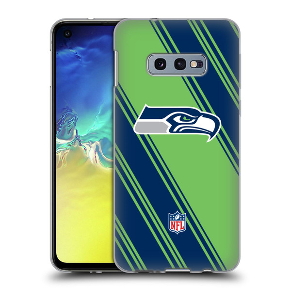 NFL Seattle Seahawks Artwork Stripes Soft Gel Case for Samsung Galaxy S10e