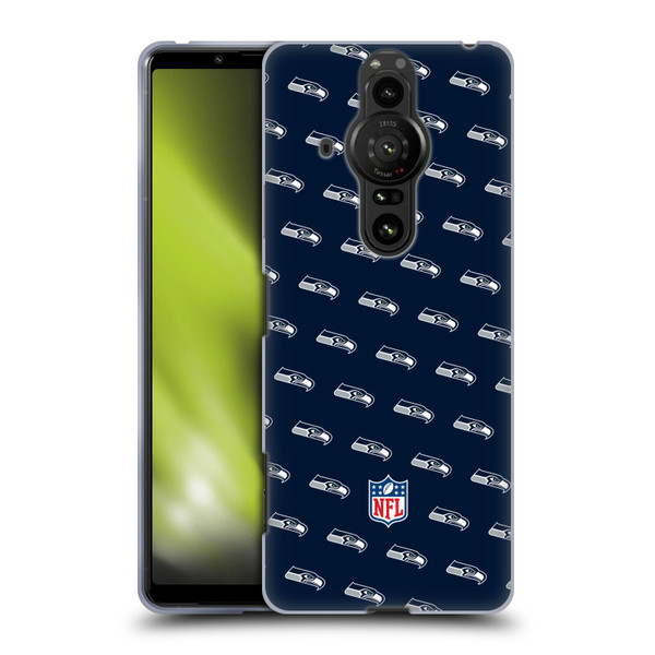 NFL Seattle Seahawks Artwork Patterns Soft Gel Case for Sony Xperia Pro-I