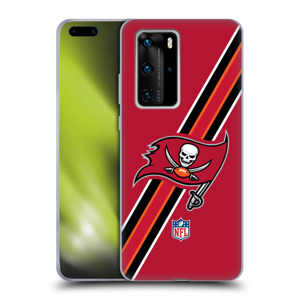 NFL Tampa Bay Buccaneers Logo Stripes Soft Gel Case for Huawei P40 Pro / P40 Pro Plus 5G