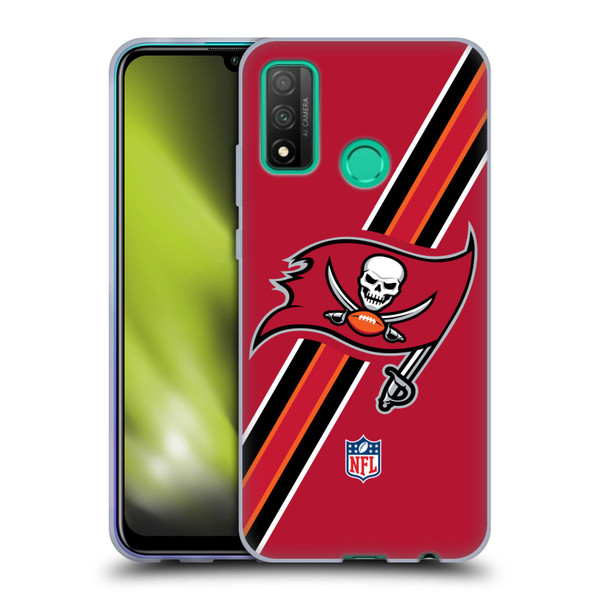 NFL Tampa Bay Buccaneers Logo Stripes Soft Gel Case for Huawei P Smart (2020)