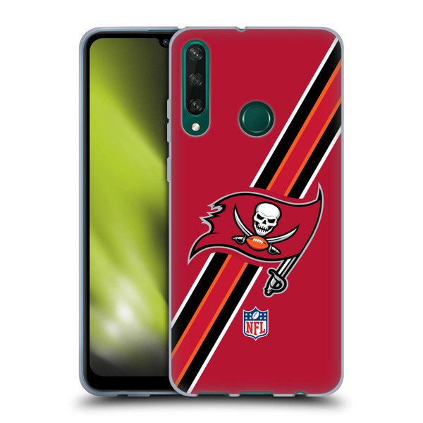 NFL Tampa Bay Buccaneers Logo Stripes Soft Gel Case for Huawei Y6p