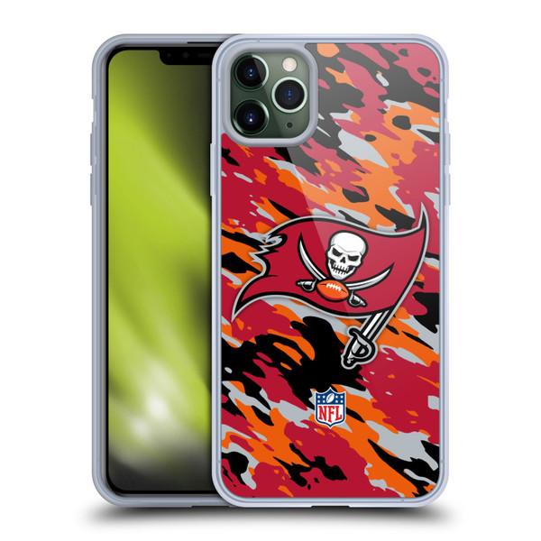 NFL Tampa Bay Buccaneers Logo Camou Soft Gel Case for Apple iPhone 11 Pro Max