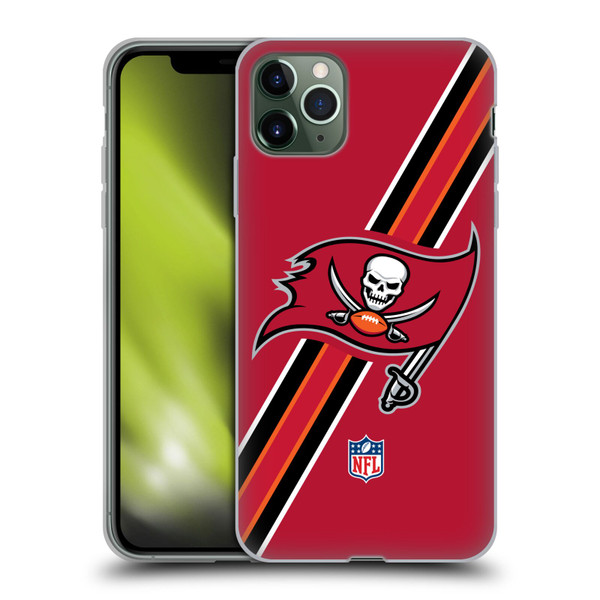 NFL Tampa Bay Buccaneers Logo Stripes Soft Gel Case for Apple iPhone 11 Pro Max