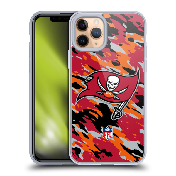 NFL Tampa Bay Buccaneers Logo Camou Soft Gel Case for Apple iPhone 11 Pro