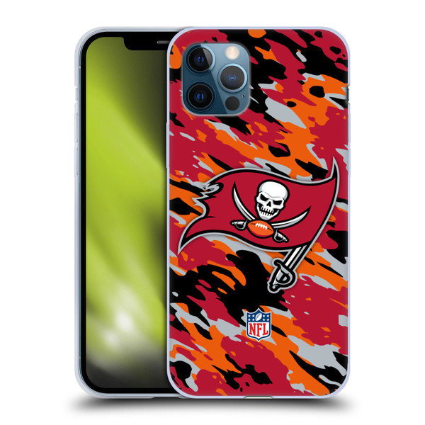 NFL Tampa Bay Buccaneers Logo Camou Soft Gel Case for Apple iPhone 12 / iPhone 12 Pro