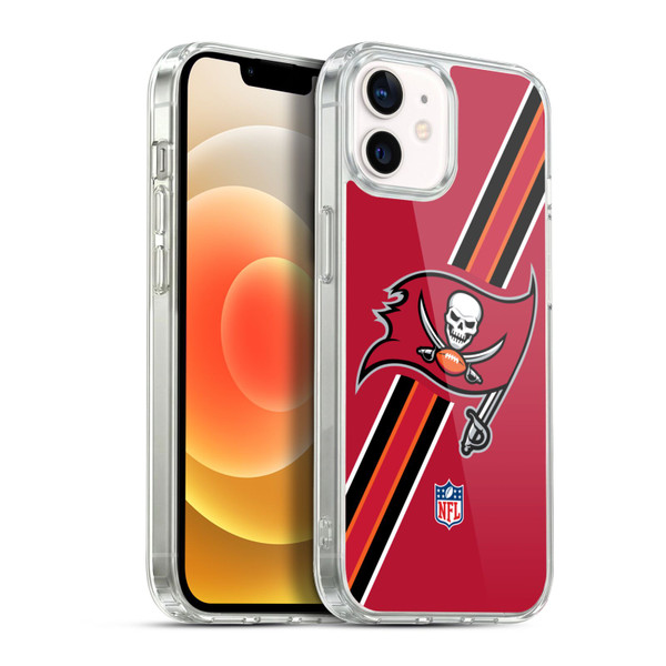 NFL Tampa Bay Buccaneers Logo Stripes Soft Gel Case for Apple iPhone 12 / iPhone 12 Pro & MagSafe