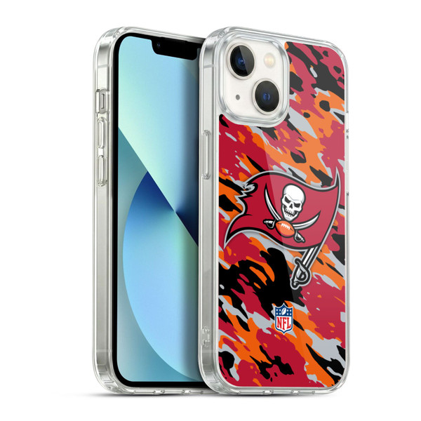 NFL Tampa Bay Buccaneers Logo Camou Soft Gel Case for Apple iPhone 13