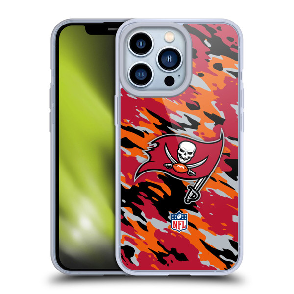 NFL Tampa Bay Buccaneers Logo Camou Soft Gel Case for Apple iPhone 13 Pro