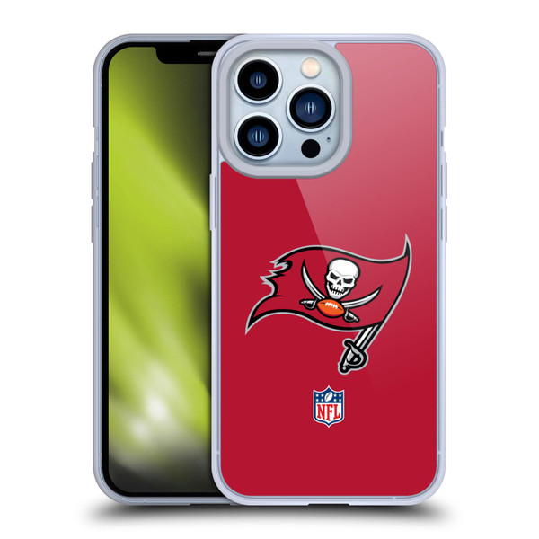 NFL Tampa Bay Buccaneers Logo Plain Soft Gel Case for Apple iPhone 13 Pro