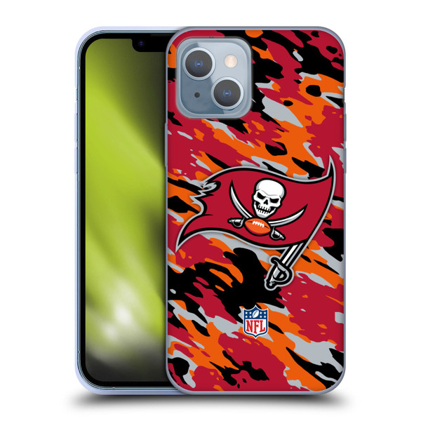 NFL Tampa Bay Buccaneers Logo Camou Soft Gel Case for Apple iPhone 14