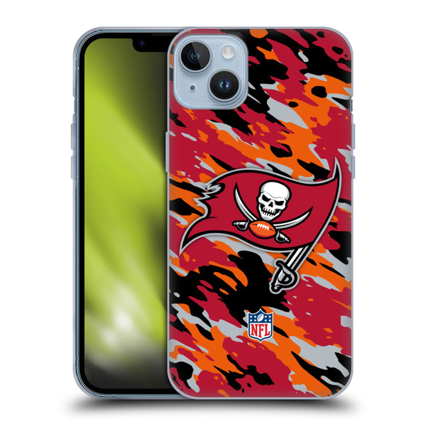 NFL Tampa Bay Buccaneers Logo Camou Soft Gel Case for Apple iPhone 14 Plus