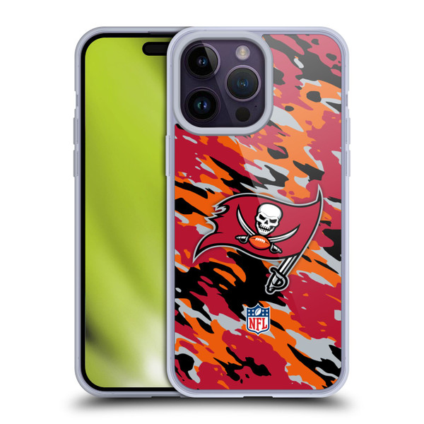 NFL Tampa Bay Buccaneers Logo Camou Soft Gel Case for Apple iPhone 14 Pro Max